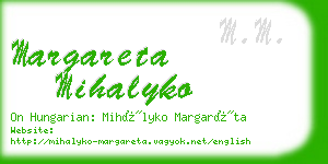 margareta mihalyko business card